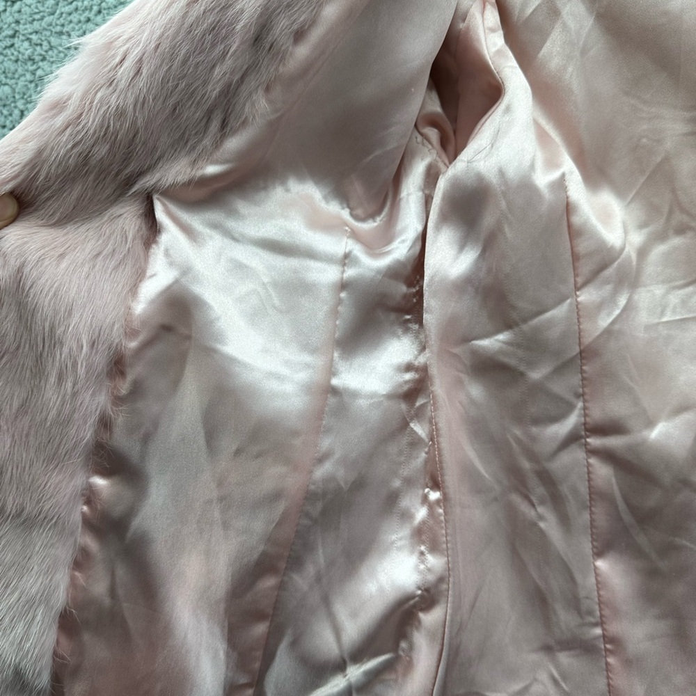 XOXO Vintage Coat Blush Rabbit Fur Coat SZ M - Picture 9 of 17